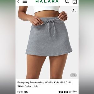 Halara waffle mini skirt
